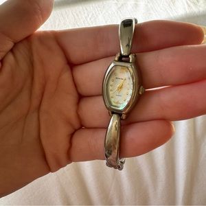 Vintage silver quartz watch